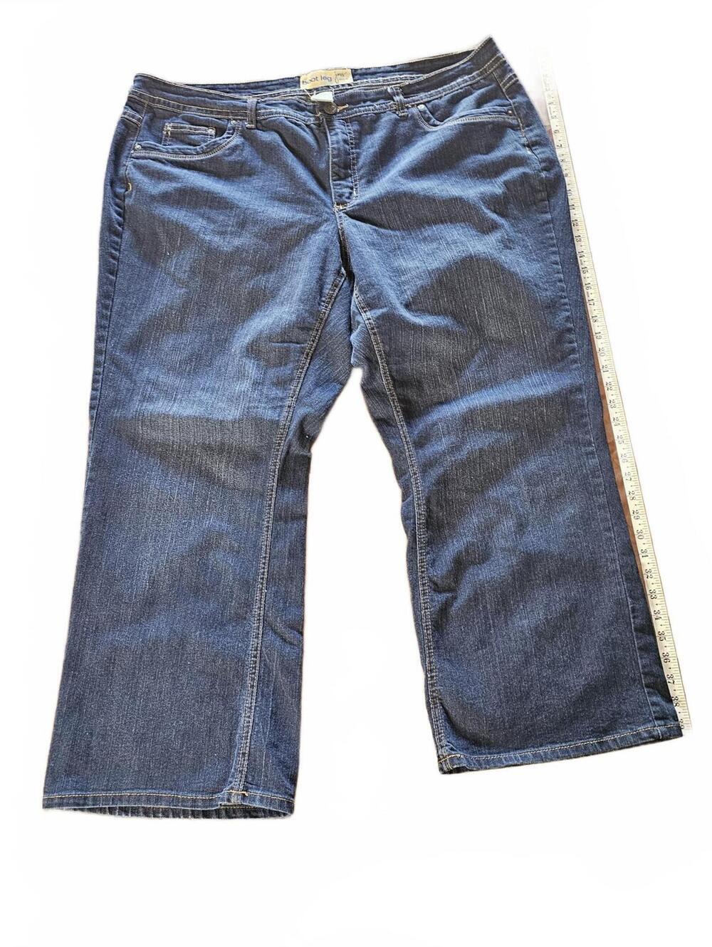 Boot Leg by JMS Women’s Short 24W Cropped Bootcut Jeans Blue Denim